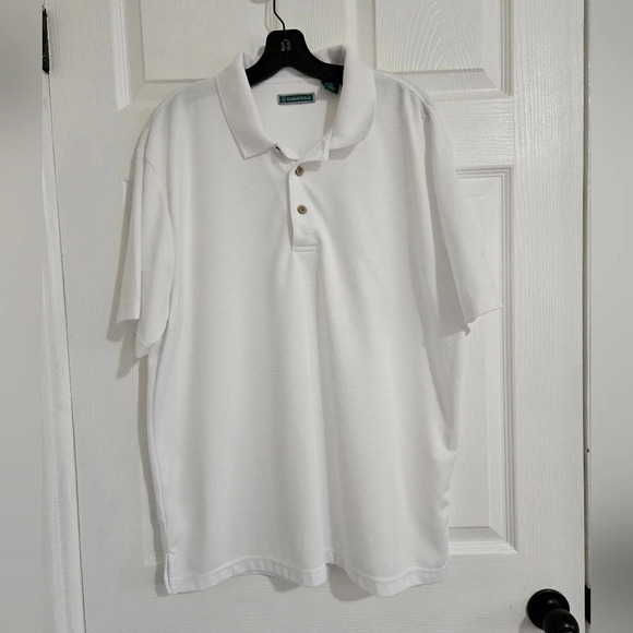 Cubavera White Polo Shirt Men's Size XL Short Sleeve Office Golf Relax - Picture 2 of 13